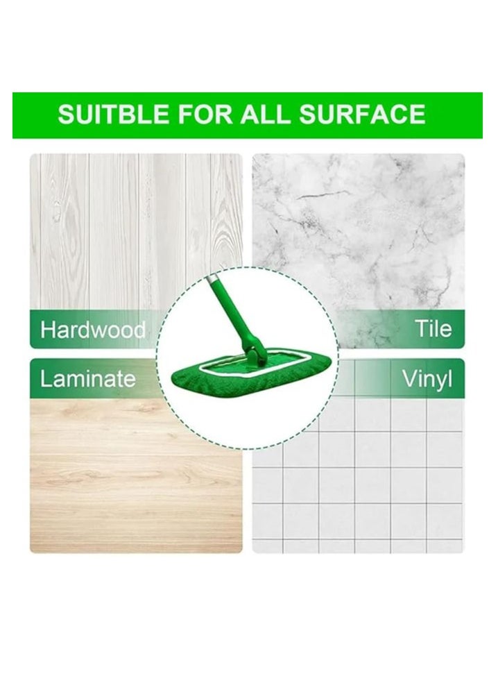 Nakhl - 5PCS Washable Microfiber Mop Pads for Swiffer Sweeper, Wash and Reuse Mop Pads Wet and Dry Mop Pads Multi-Surface Reusable Mop Pads Easy Attach Microfiber Pads for Surface and Hardwood Floor Cleaning - Image 1