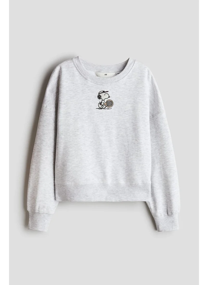 اتش اند ام Print-motif sweatshirt