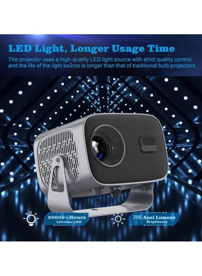 Projector Portable Small Android 11 Projector with 5G/2.4G Dual WiFi BT 1080P 8000L 4K Support USB2.0 and Hard Disk  - Image 2