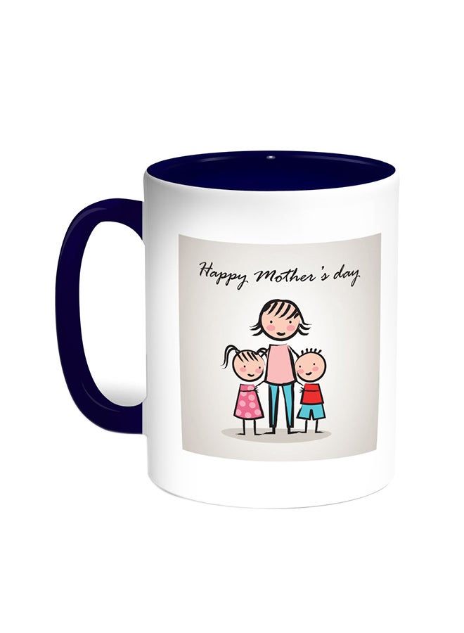 RKN Happy Mother's Day Printed Coffee Mug Blue/White 11ounce - Image 2