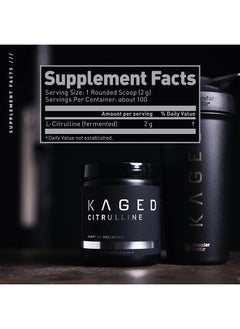 KAGED MUSCLE Premium L-Citrulline Powder, Enhance Muscle Pumps, Improve Muscle Vascularity, Nitric Oxide Booster, Citrulline, Unflavored, 100 Servings, White, 7.05 Ounce (Pack Of 1) (Km-Citp-200)  - Image 2