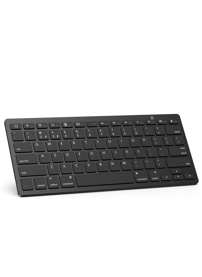 Generic 2.4G Wireless Keyboard Ultra Slim and Compact Keyboard with Media for Computer Desktop PC Laptop Surface Smart TV and Windows 11 /10 /8 /7 Black  - Image 1
