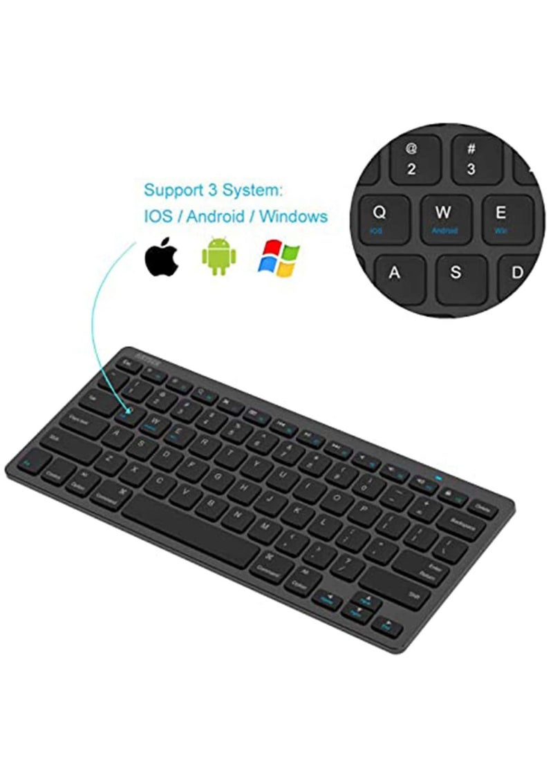 Generic 2.4G Wireless Keyboard Ultra Slim and Compact Keyboard with Media for Computer Desktop PC Laptop Surface Smart TV and Windows 11 /10 /8 /7 Black  - Image 2