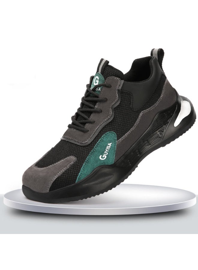 NIBEMINENT Fashion Safety Shoes Men Boots Steel Toe Shoes Men Puncture-Proof Work Sneakers Male Shoes Work Boots Indestructible Footwear - Image 1