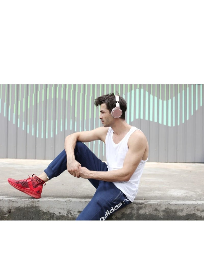 Sodo MH3 2-in-1 Wireless Bluetooth On-Ear Headphones and Twist Out Bluetooth Speaker, Sodo MH3 Wireless Headphone Headset in Rose Gold - Image 5