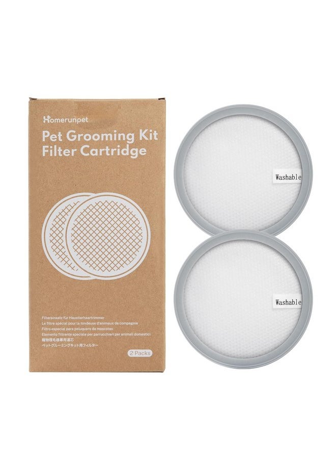 Homerunpet Homerunpet Filter Cartridge for Pet Grooming Kit, Filter Replacement for Fresh Air, 2 Packs  - Image 1