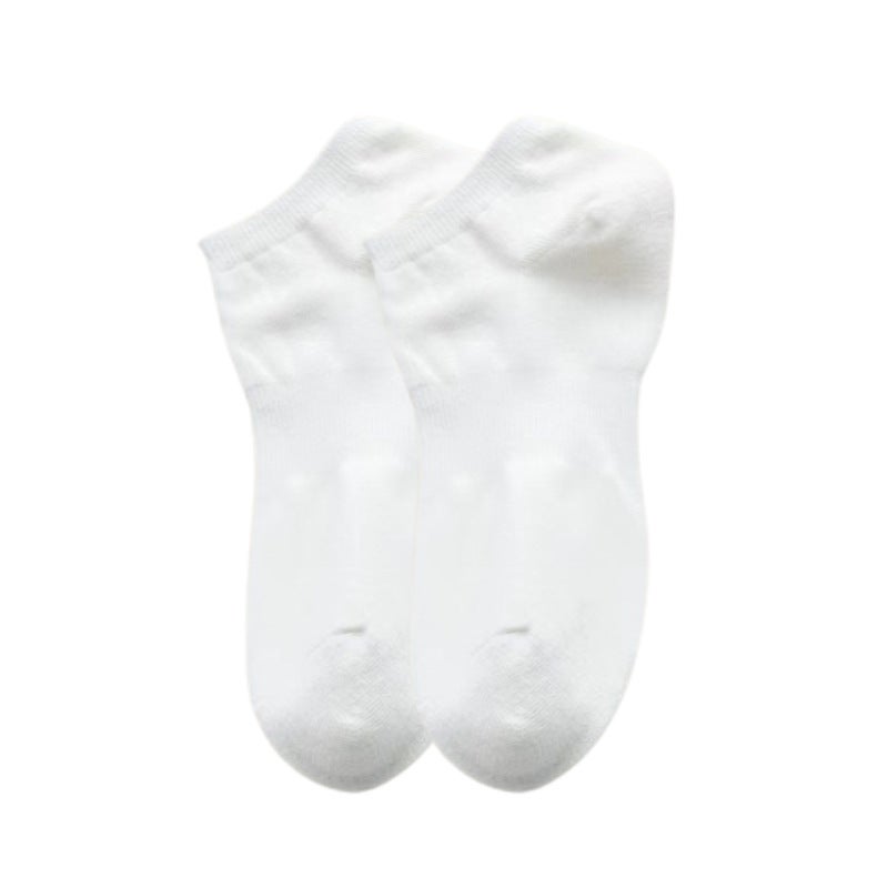 Breathable Cotton Socks Unisex Spring Summer [white] short cylinder