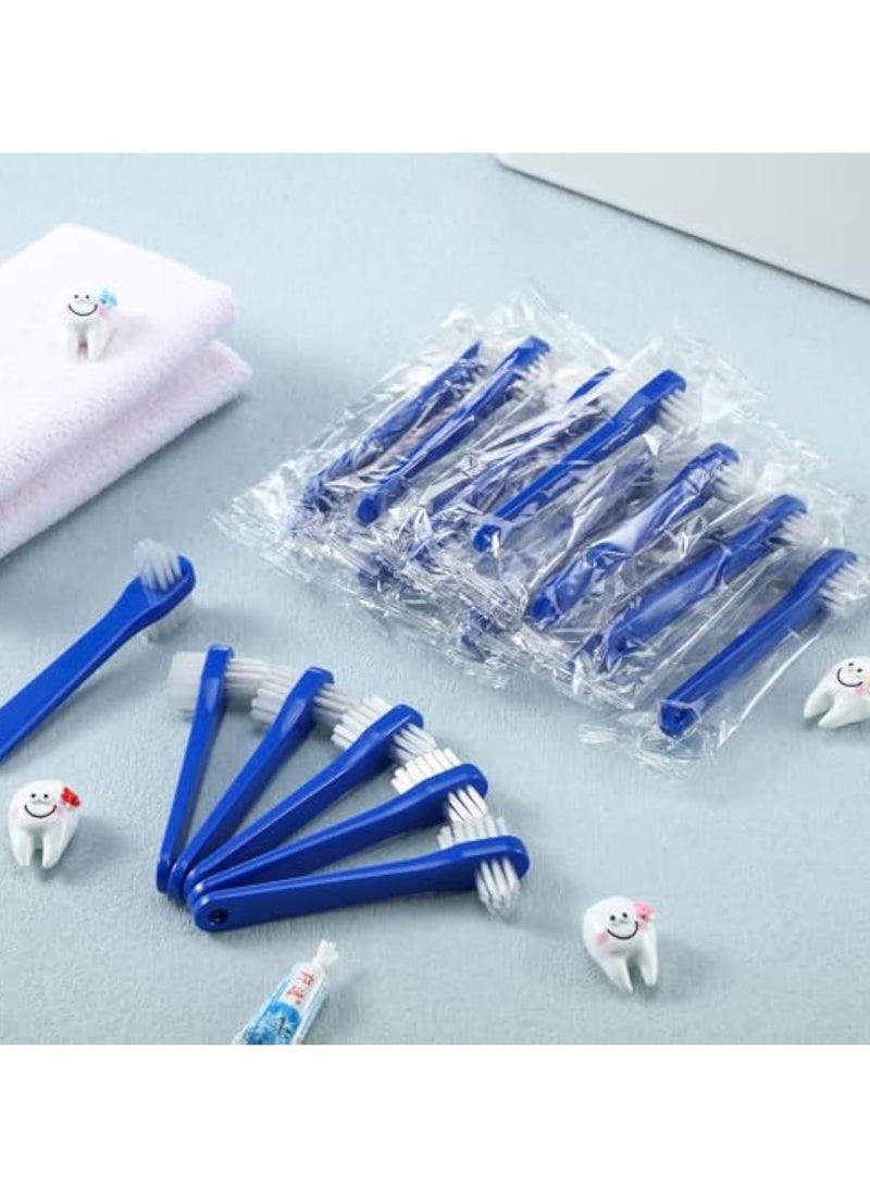 KASTWAVE 25Pcs Denture Brush, Denture Toothbrushes, Individually Dual Headed Firm Hard Bristle Toothbrush, Denture Cleaning Care Cleaning Brush, Dental Appliance Cleaning Brush, for Cleaning False Teeth, Brace - Image 5