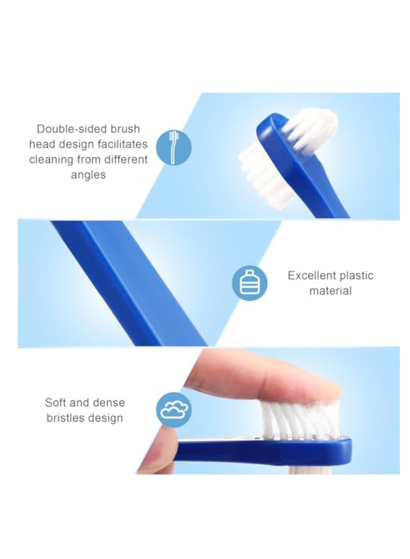 KASTWAVE 25Pcs Denture Brush, Denture Toothbrushes, Individually Dual Headed Firm Hard Bristle Toothbrush, Denture Cleaning Care Cleaning Brush, Dental Appliance Cleaning Brush, for Cleaning False Teeth, Brace - Image 2