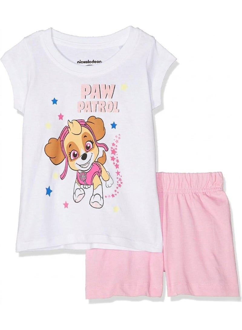 Nickelodeon Paw Patrol Paw Patrol pink two-piece pajama set 100% cotton by kids tv - Image 1