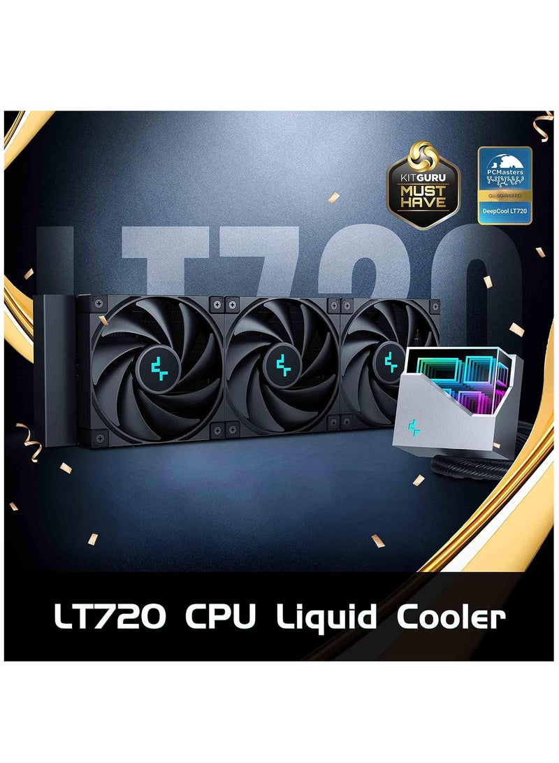 KASTWAVE Liquid CPU Cooler with 4th Gen Dual-Chamber Pump - 360mm, 3100RPM | Multidimensional Infinity Mirror ARGB | Anti-Leak Technology | Compatible with LGA 1700/1200/1151/1150/1155 & AMD AM4/AM5Liquid CPU - Image 2