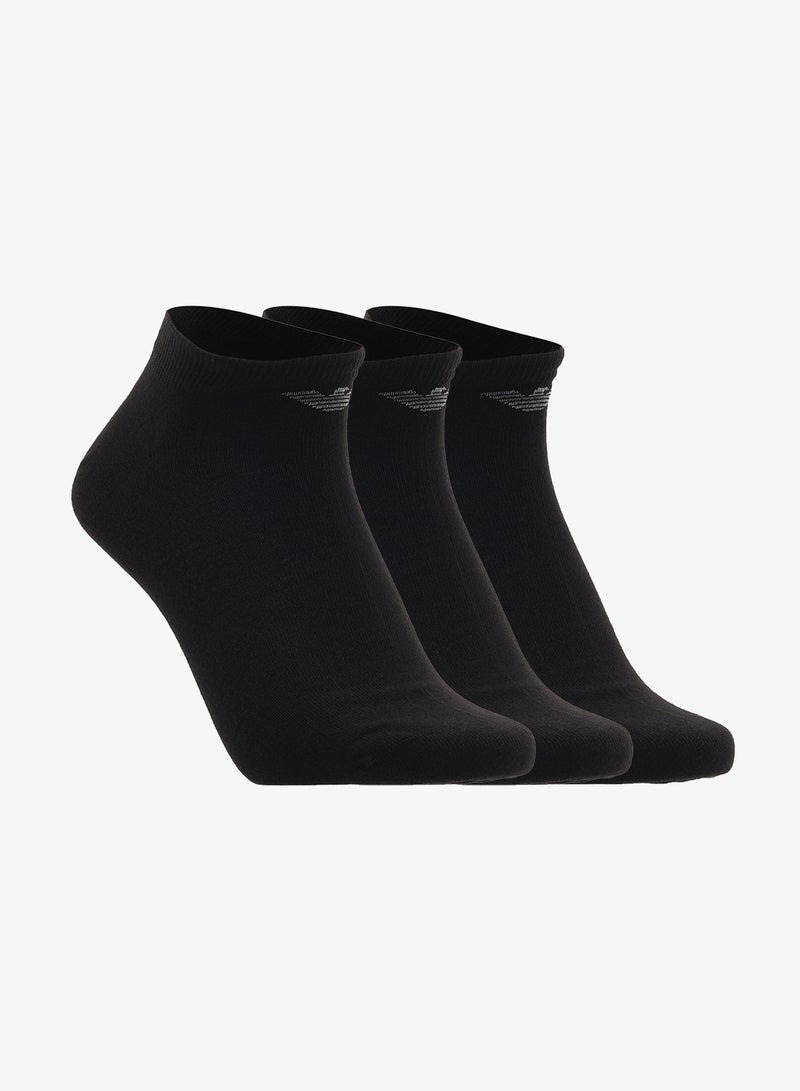 EMPORIO ARMANI 3 Pack Of Logo Ankle Socks - Image 1