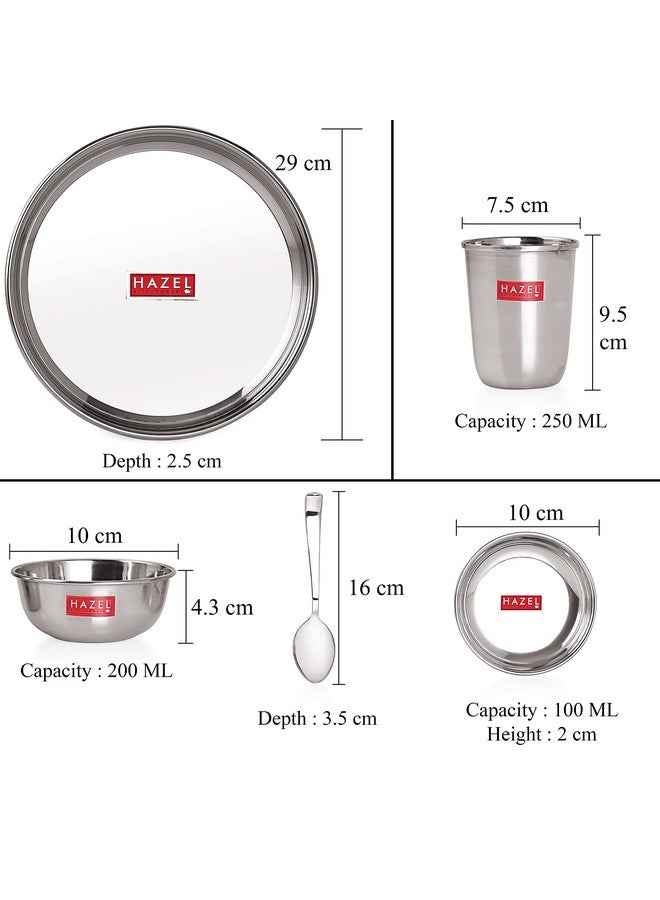 Hazel طقم عشاء هازيل من الفولاذ المقاوم للصدأ مكون من 36 قطعة | طقم عشاء فولاذ 36 قطعة، فضي - Image 4