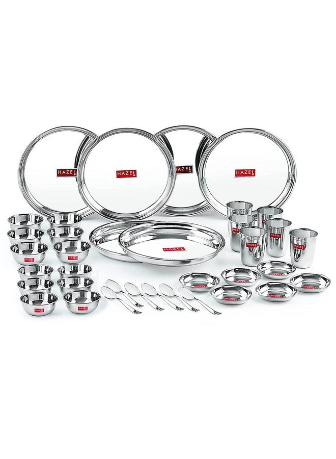 Hazel طقم عشاء هازيل من الفولاذ المقاوم للصدأ مكون من 36 قطعة | طقم عشاء فولاذ 36 قطعة، فضي - Image 1