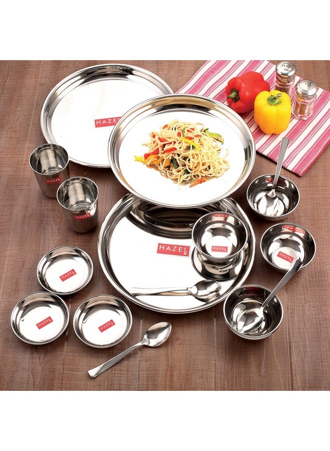 Hazel طقم عشاء هازيل من الفولاذ المقاوم للصدأ مكون من 36 قطعة | طقم عشاء فولاذ 36 قطعة، فضي - Image 2