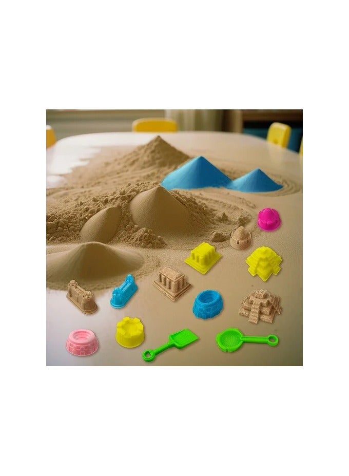 UKR Play Sand Moldable Sand Set – Art & Craft Kit for Kids | Mystery Castle Theme Sensory Play Toy (Age 3+) | Non-Toxic Moldable Sand for Creative Sandbox Play & Imagination Development - Image 4