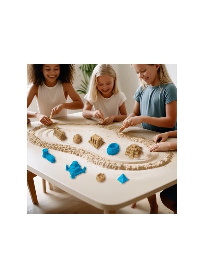 UKR Play Sand Moldable Sand Set – Art & Craft Kit for Kids | Mystery Castle Theme Sensory Play Toy (Age 3+) | Non-Toxic Moldable Sand for Creative Sandbox Play & Imagination Development - Image 3