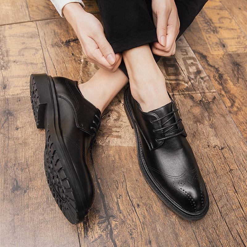 Dropshipping Of 46 Large Size Men'S Shoes, New Casual Leather Shoes, Fashionable Men'S Business Leather Shoes, Korean Style Trendy Wedding Shoes - Image 5