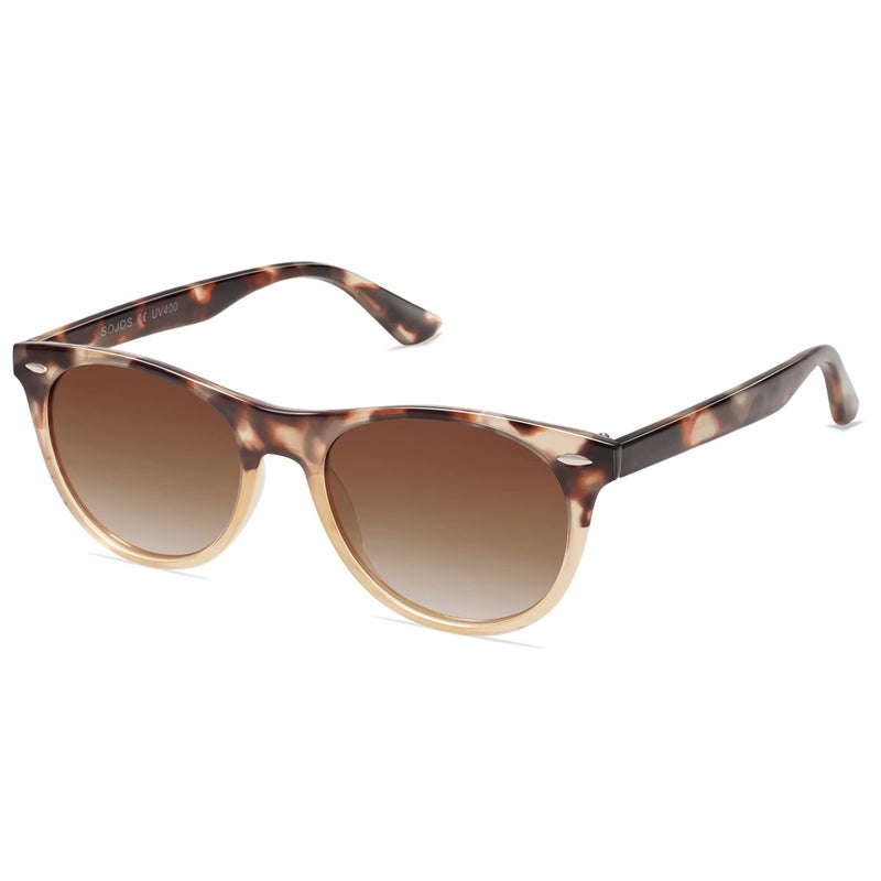 SOJOS Classic Polarized Sunglasses for Women Men Small UV400 Lenses SJ2076 with Brown Tortoise/Brown - Image 2