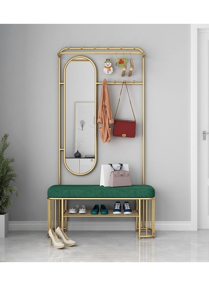 Footstool Multifunctional Household Shoe Rack Bench Double Shoe Stool Coat Rack Mirror Suitable for Living Room Porch Corner Corridor - Image 5