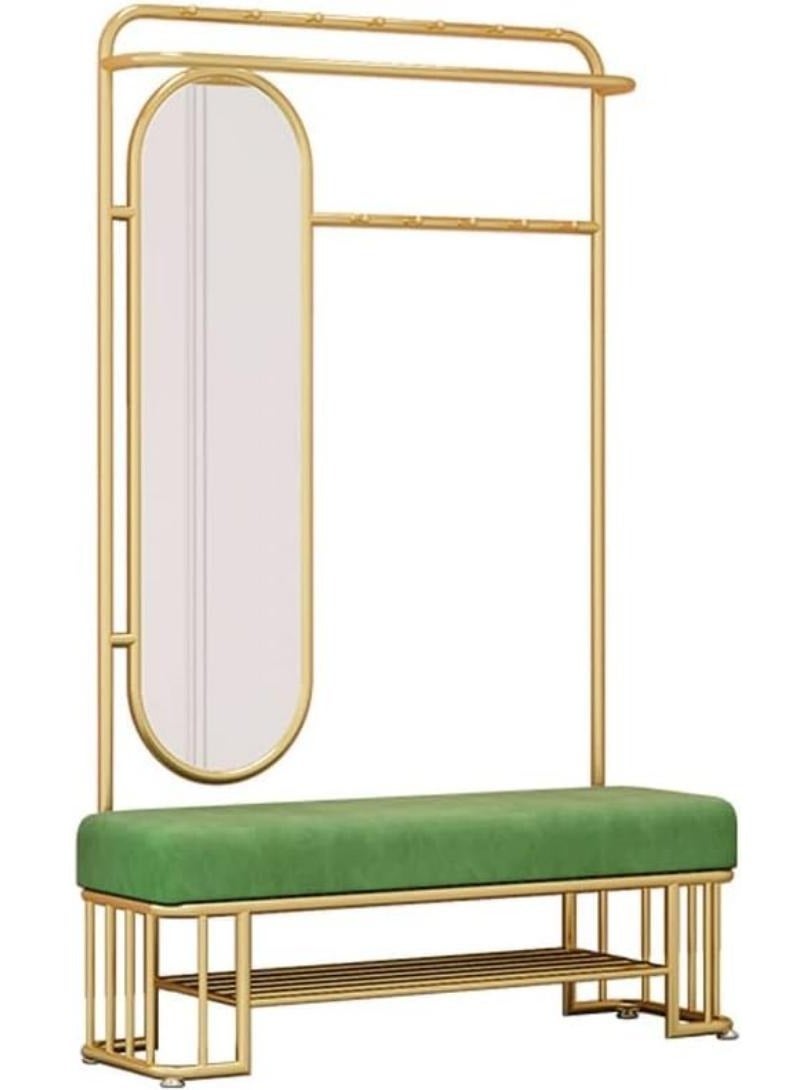 Footstool Multifunctional Household Shoe Rack Bench Double Shoe Stool Coat Rack Mirror Suitable for Living Room Porch Corner Corridor - Image 1