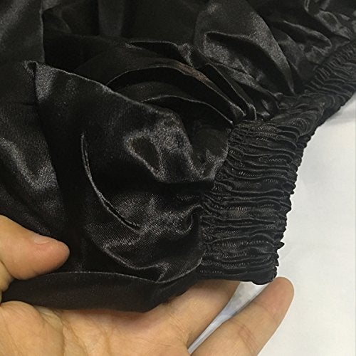 BACKGARDEN Ladies 20 Yard Elegant Satin Long Full Skirt for Ballroom Belly Dance Performance Costume Dress Black - Image 4