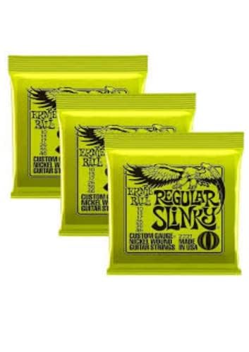 Ernie Ball 2221 Nickel Regular Slinky Electric Guitar Strings 3 Pack - Image 2