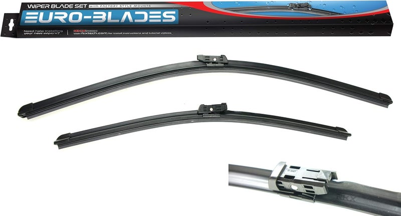 RKX Euro-Blades Front Windshield Wiper Blades Set of 2 (26" + 22") for VW Atlas - Image 1