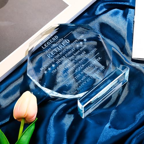 Movdyka Retirement Gifts for Men Women 2025 Happy Retire Present Decorations Crystal Plaque Keepsakes Best Retirement Gift Ideas for Boss Coworker Retired Teacher Doctor Friends Mom - Image 2