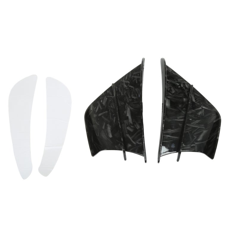 Motorcycle Winglet Marble Grain Motorcycle Side Spoiler Fit For R1 R3 R25 NINJA400 Z900 CBR650 - Aerodynamic Wing Three Dimensional Curve Design Increases Downforce - Motorcycle Fairing Winglets Made - Image 2
