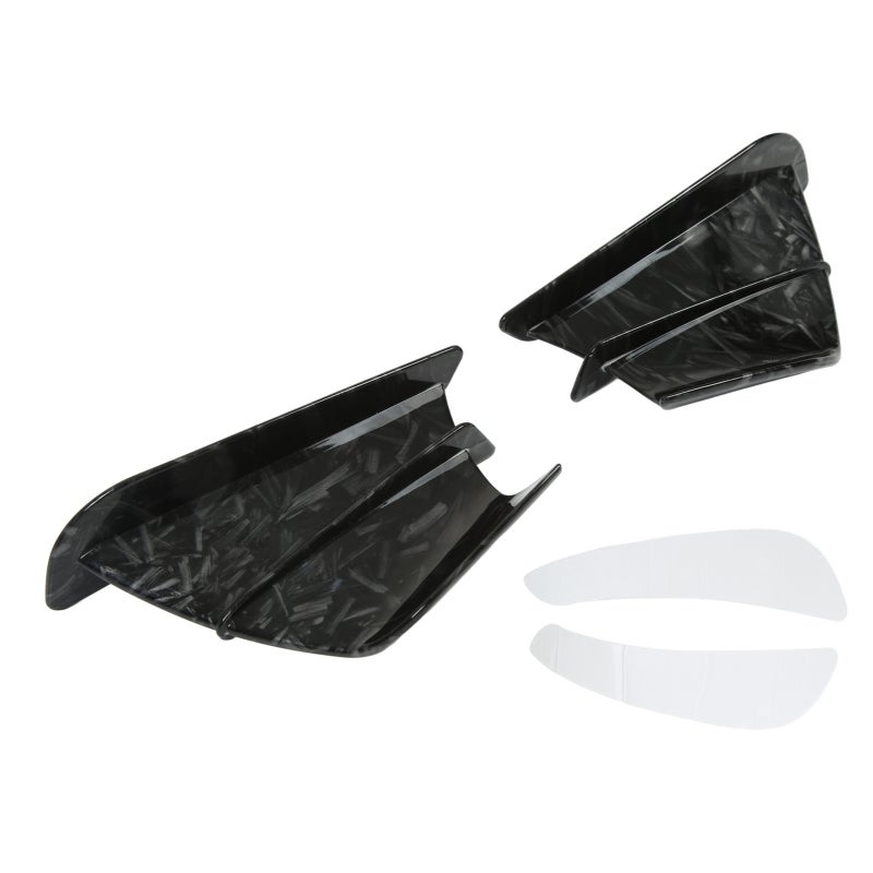 Motorcycle Winglet Marble Grain Motorcycle Side Spoiler Fit For R1 R3 R25 NINJA400 Z900 CBR650 - Aerodynamic Wing Three Dimensional Curve Design Increases Downforce - Motorcycle Fairing Winglets Made - Image 1
