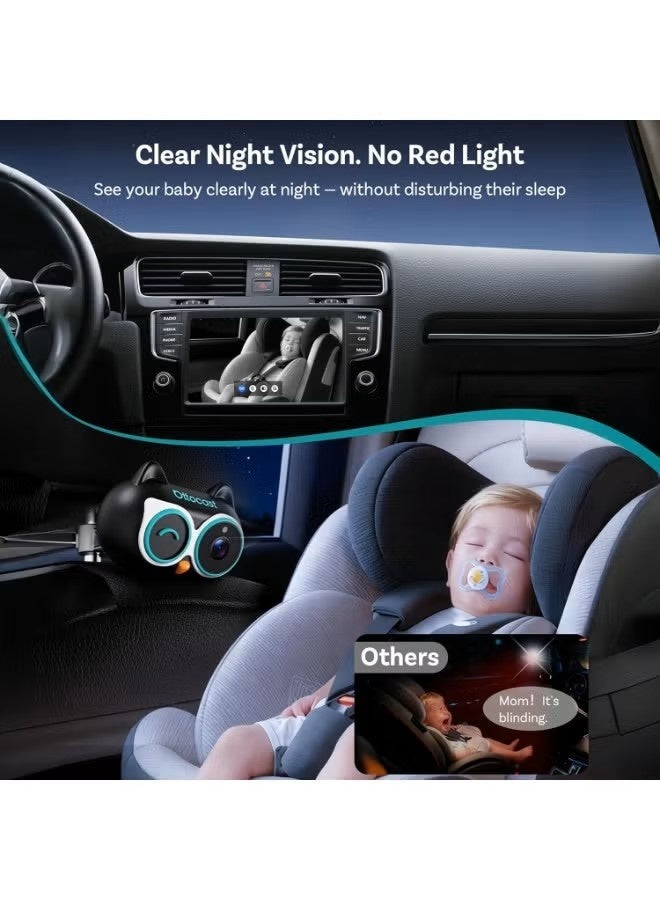 Ottocast Wireless CarPlay Adapter with Baby Monitor Rear Seat Camera | Ottocast Cabin Care 2-in-1 Plug & Play CarPlay Upgrade | 1080P HD Wide-Angle In-Car Safety Camera | Works with Factory Wired CarPlay Vehicles - Image 4
