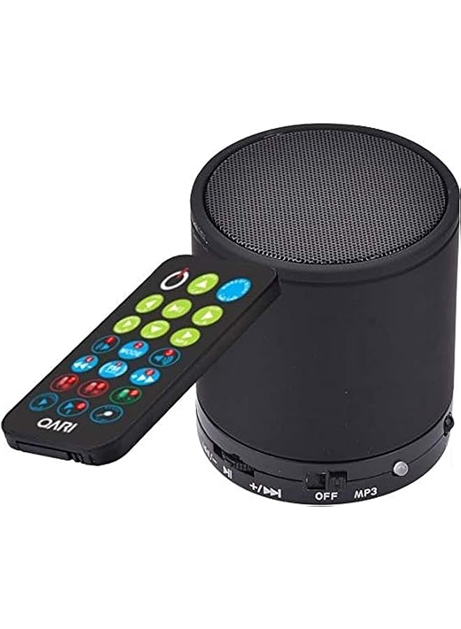 إيروريكس مشغل قرآن رقمي مع سماعة مع جهاز تحكم عن بعد باللون الأسود - Image 1