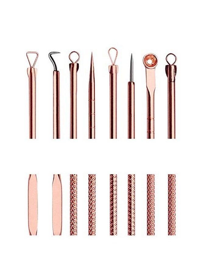VITALOGY Blackhead Remover Tool Kit 4 In 1 Acne And Pimple Removal Tool Nose & Face Blackheads Remover & White Heads Removal Acne Removal Tool Tweezers Rose Gold With Travel Case  - Image 5