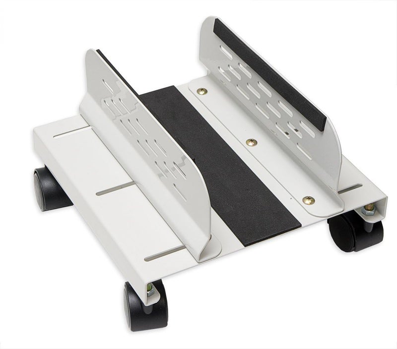 Syba Computer Tower PC Floor Stand Rolling Caster Wheels and Adjustable Width from 5 to 9 Inches SY-ACC65056, Steel White - Image 5