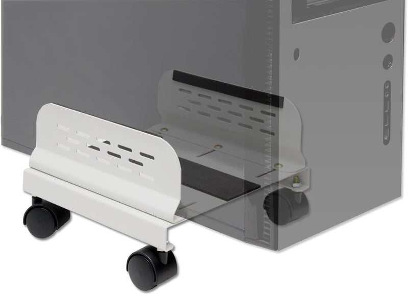Syba Computer Tower PC Floor Stand Rolling Caster Wheels and Adjustable Width from 5 to 9 Inches SY-ACC65056, Steel White - Image 3