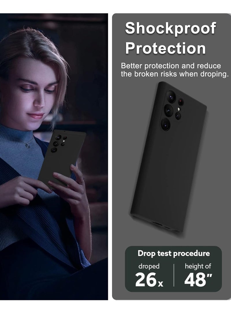 BORTONY Samsung S24 Ultra Case Liquid Soft Silicone Gel Rubber Galaxy S24 Ultra Cover Anti Scratch Drop-Proof Protective Case for Samsung Galaxy S24 Ultra 6.8 Inch  - Image 4