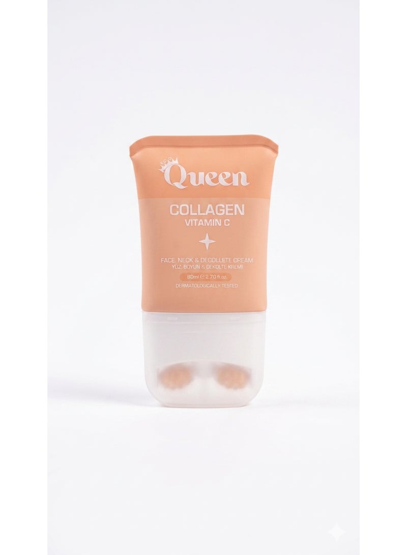 Queen COLLAGEN VITAMIN C FACE NECK DECOLLETE CREAM 80 ml