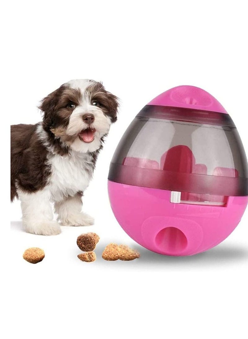 Cats and Dogs Interactive Food Dispensing Tumbler Treat Dispensing Toy Self Food Feeder For Small Medium Pets Pink - Image 1