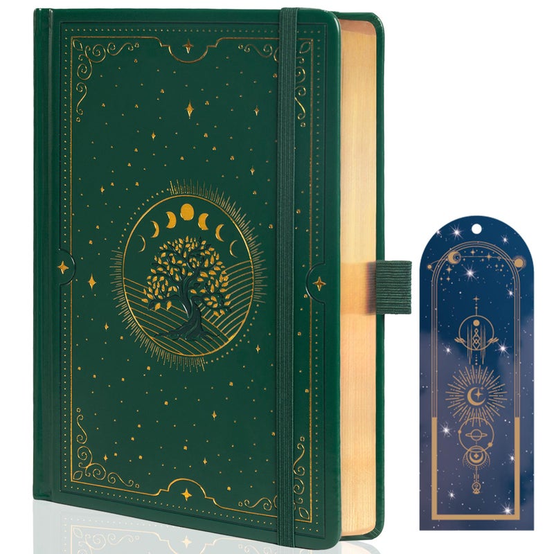 TIEFOSSI Tree of Life Journal, A5 Lined Journal for Women Men, Aesthetic Notebook with 316 Numbered Pages, Hardcover Vegan Leather Journals with Bookmark, 100 GSM Thick Paper - Image 1