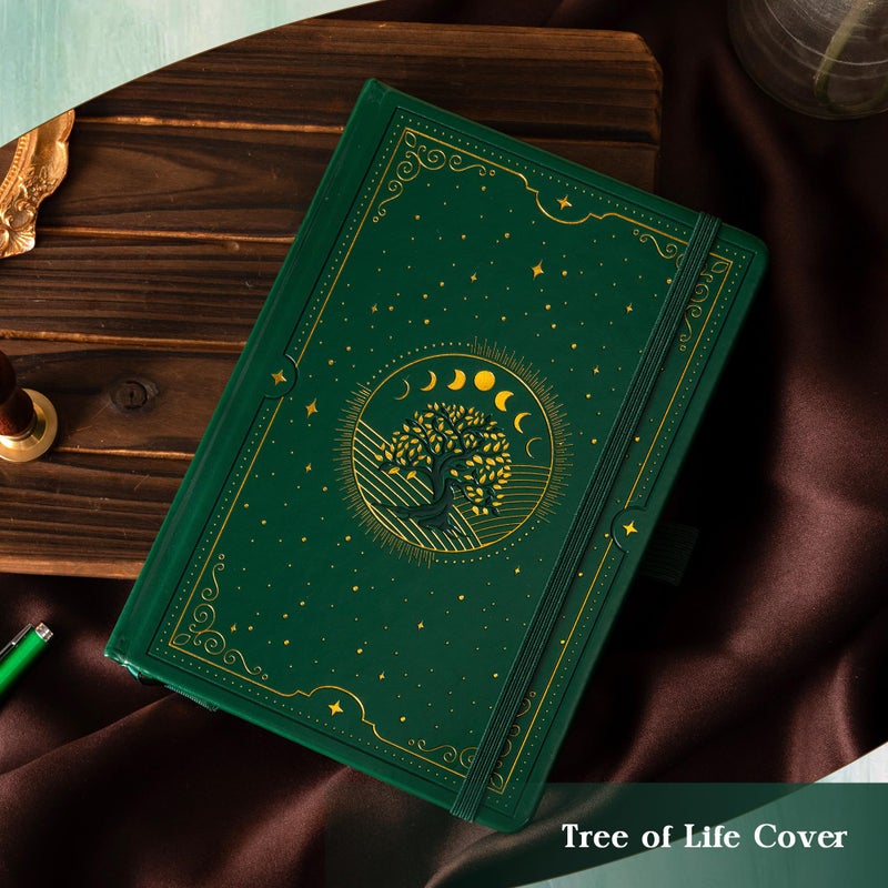TIEFOSSI Tree of Life Journal, A5 Lined Journal for Women Men, Aesthetic Notebook with 316 Numbered Pages, Hardcover Vegan Leather Journals with Bookmark, 100 GSM Thick Paper - Image 5