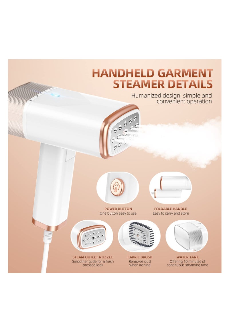 SYOSI Handheld Steamer for Clothes, Portable Foldable 1000w 120ml Fabric Wrinkle Remove, 20 Second Fast Heat-up for Home Office Travel - Image 3