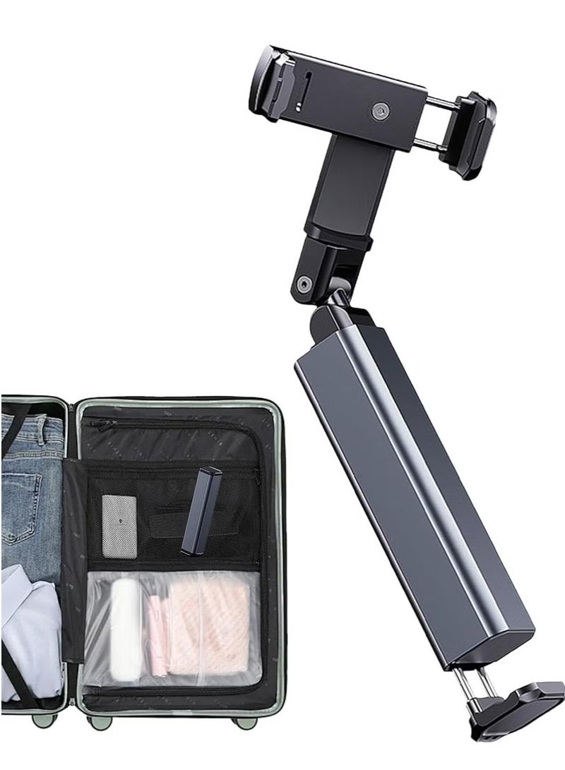 ELTRAZONE Airplane Phone Mount 360° Rotating Foldable Pocket-Sized Stand for Travel, Universal Fit for iPhone, Samsung & More, Perfect for Airplane Seats, Car Back Seats, and Tray Tables - Image 1