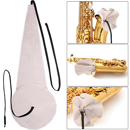 Eison Saxophone Cleaning Kits with Case for Sax and Clarinet Flute Trumpet Instruments,8PCS Saxophone Mouthpiece Cushion,Mouthpiece Brush Microfiber Cleaning Cloth（Beige） - Image 4