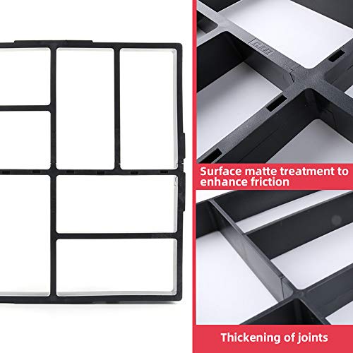 Anothera 15.7"x15.7"x1.57" Concrete Molds Reusable Walk Maker Pathmate Stone Molding Stepping Stone Path Maker Paver Yard Patio Lawn Garden DIY Walkway Pavement Brick Moulds (8-Grid) - Image 3