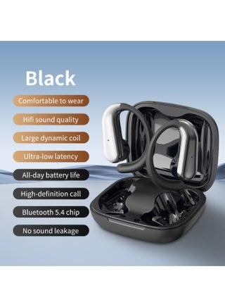 ER256 Wireless Earbuds, Bluetooth 5.4, 30H Playtime, Sweatproof, Secure Fit for Sport, Hi-Fi Sound with Cashmere Diaphragm-Black - view 2