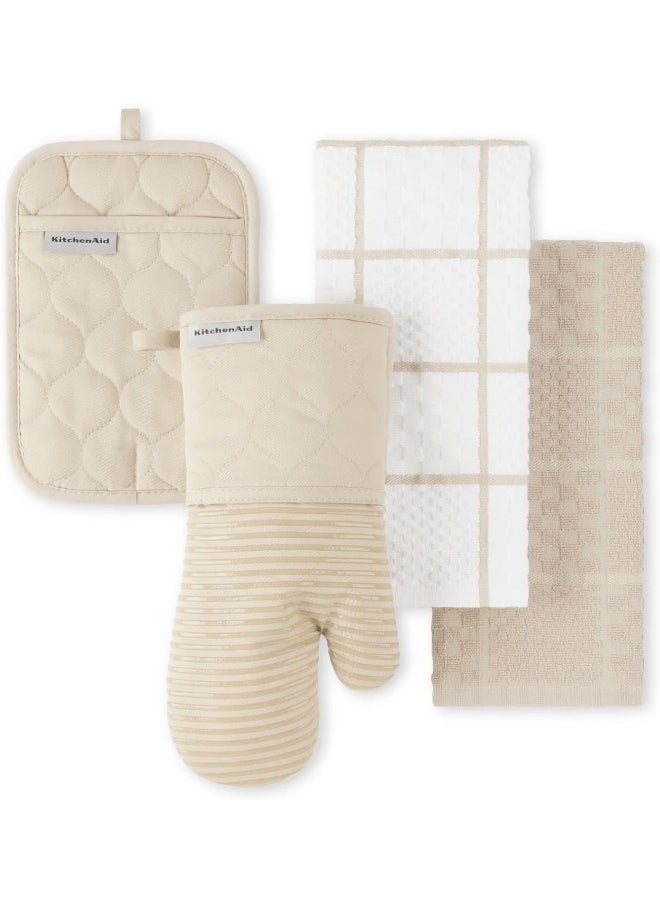 KitchenAid KitchenAid Onion Quilt KT OM PH Kitchen Towel, Oven Mitt & Potholder Set, Milkshake  - Image 1
