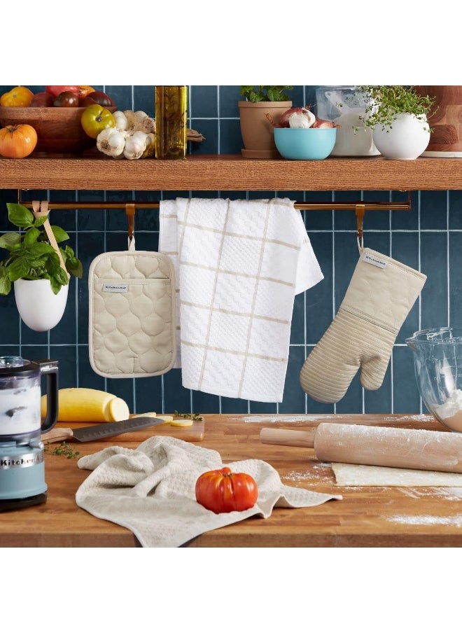KitchenAid KitchenAid Onion Quilt KT OM PH Kitchen Towel, Oven Mitt & Potholder Set, Milkshake  - Image 2