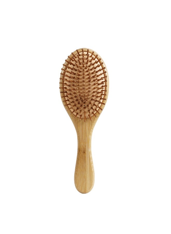 Large Oval Moso Bamboo Hair Brush with Air Cushion and Massage Pins, 23*8cm - Image 1