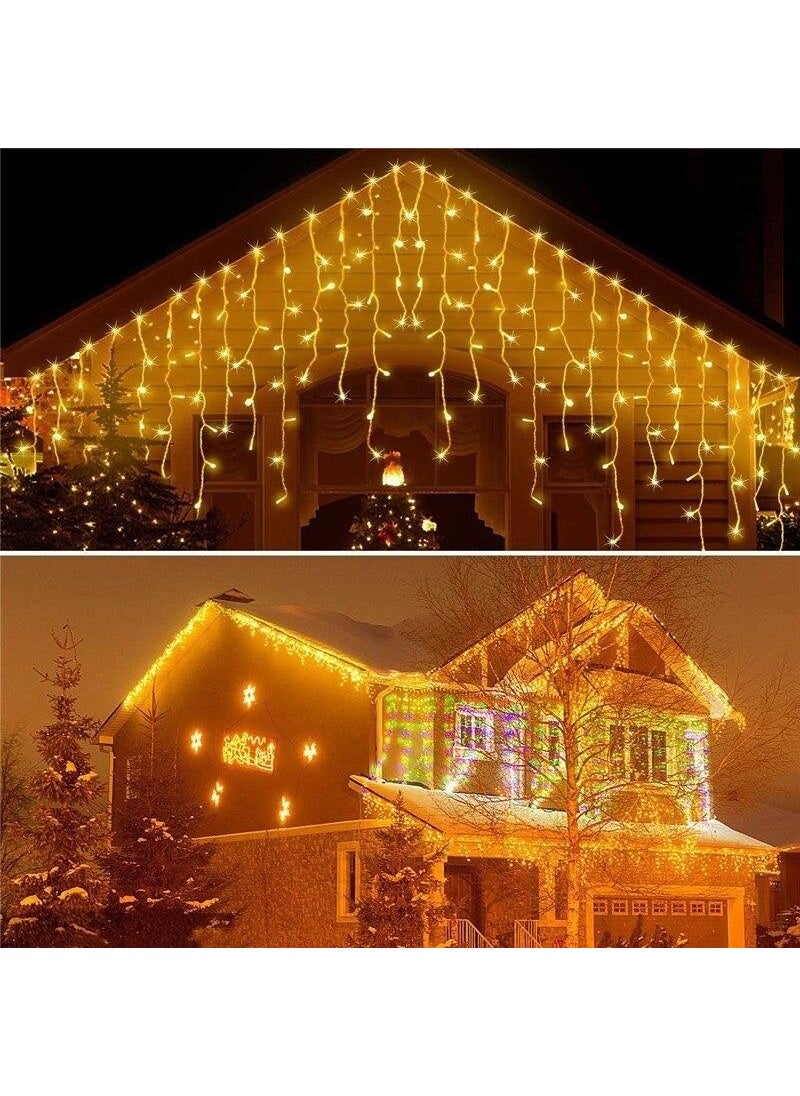 Technosmart 4 Meters 8 Function LED Curtain with 96 LEDs 50x60x70cm Fringed Cable Plug  - Image 1